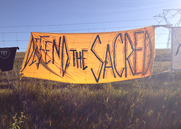 DAPL banner at Standing Rock